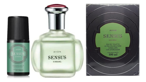 Perfume Caballero Colonia Sensus Casual Set Desodorante Avon