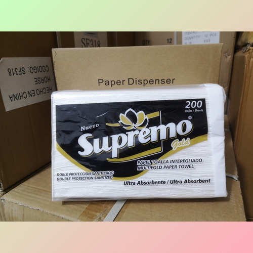 Dispensador De Papel Toalla Interfoleado Para 200 Unidades