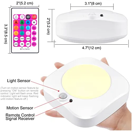 Lámpara De Ducha Bigmonat Con Sensor De Movimiento, Recargab