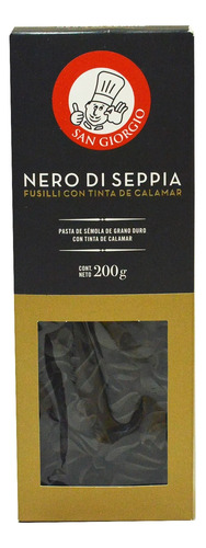 Fusilli Con Tinta De Calamar 200 Gr Marca San Giorgio