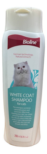 Shampoo White Coat Para Gatos Bioline