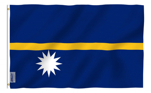 Bandera Anley Fly Breeze Nauru, 90 X 150 Cm, Poliéster