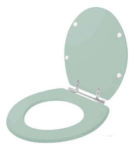 Assento sanitário Pontto Lavabo SANTA MARINA Evolution de MDF laqueado com forma oval verde