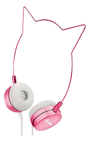 Audífonos Con Diadema En Forma De Gato Rosa | Aud-256rs