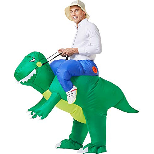Disfraz Inflable Del Dinosaurio T Rex Fancy Vestido Hal...