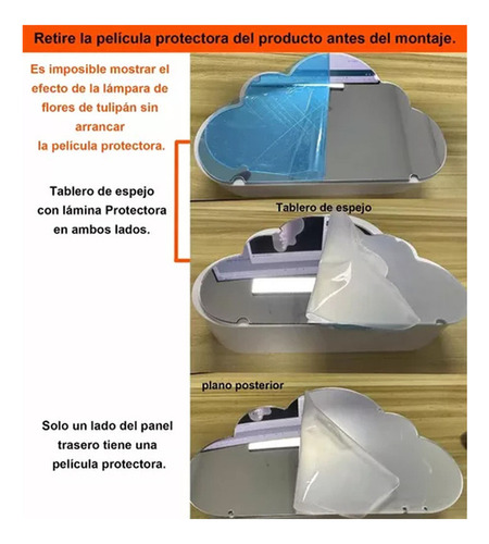 Luz Nocturna Con Espejo De Tulipán, Tulipanes De Espejo De