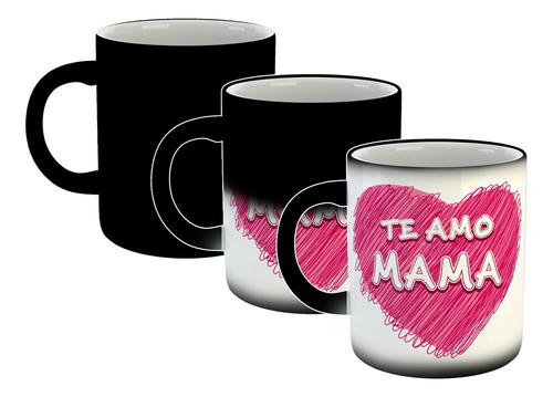 Taza Magica Frase Te Amo Mama Love Amor Corazon Madre