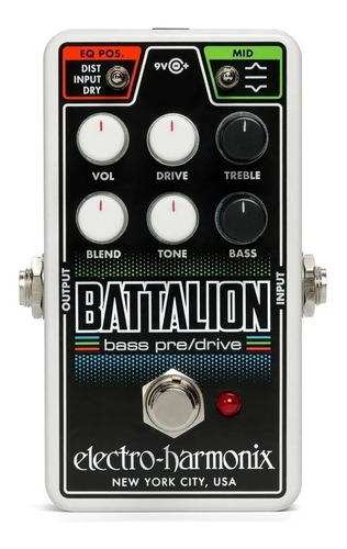 Pedal Electro Harmonix Nano Battalion Bass Preamp Overdrive