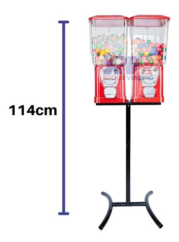 Chiclera Doble A 2 Pesos +base + Frutita + Chicles Vending Modulo