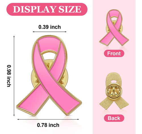 Broche De Fita Rosa De 150 Pinos Com Lapela Oficial Para