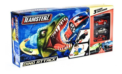 Imagen 4 de 5 de Pista Dino Attack Con Autitos Teamsterz