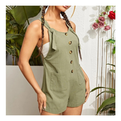 Overol Short Botones Mujer Standard