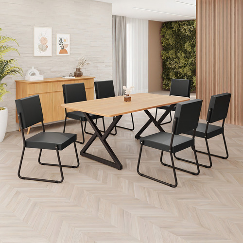 Conjunto Sala De Jantar Mesa 160x90cm Base Império Df