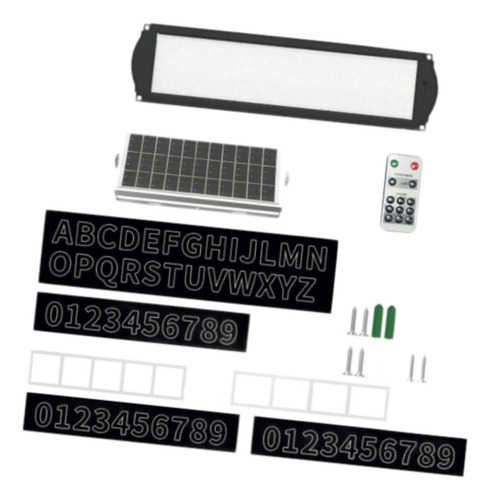 Solar House Number Sign Decor Garden Lamp For Outside