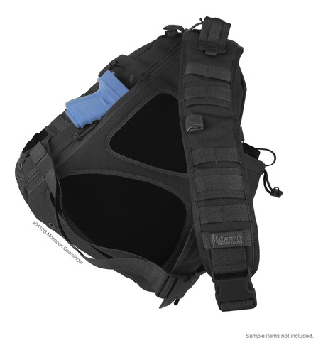 Mochila Maxpedition Monsoon Gearslinger Impermeable 16 Lts Negro Nailon