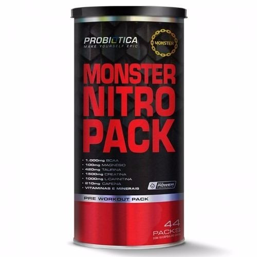 Imagem 1 de 1 de Monster Nitro Pack 44 Sachês - Probiótica - Promoção + Frete