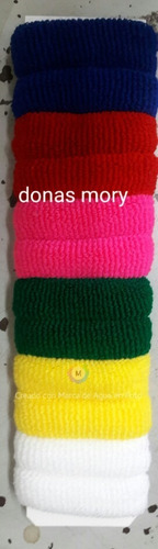 12 Donas Para El Cabello Coleteros De Colores