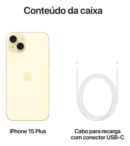Apple iPhone 15 Plus (128 GB) - Amarelo - Excelente (Recondicionado)