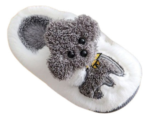 Pantuflas Infantiles Algodón Estampado Perros Antideslizante