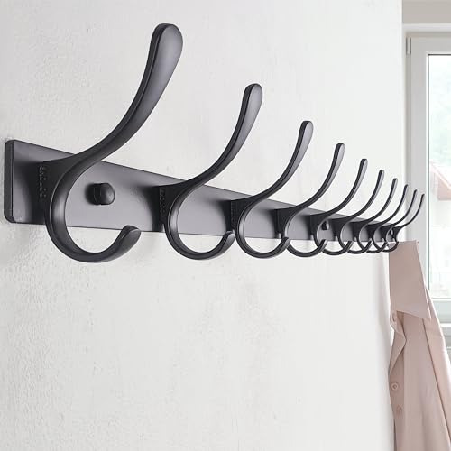 Perchero De Pared 10 Ganchos Paquete De 2 Acero Inoxidable N