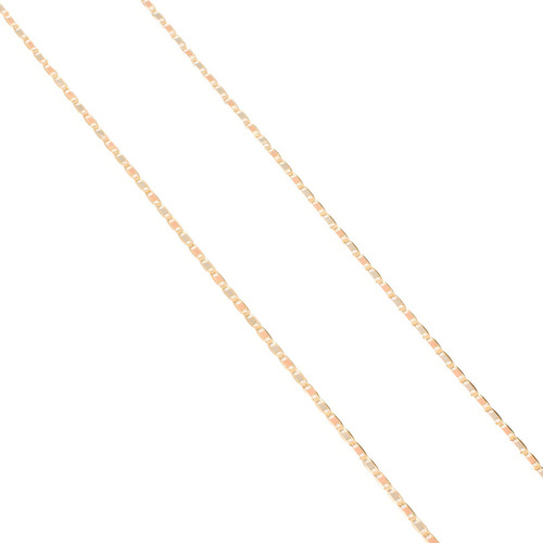 Cadena Valentina Espejo Tritono 2mm 50cm Oro Italiano 10k Color Dorado