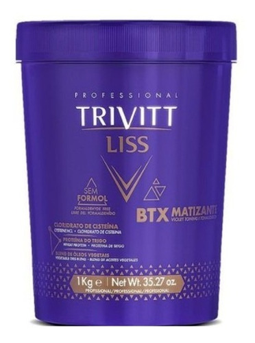 Botox Trivitt Liss Matizante Profissional Sem Formol 1kg