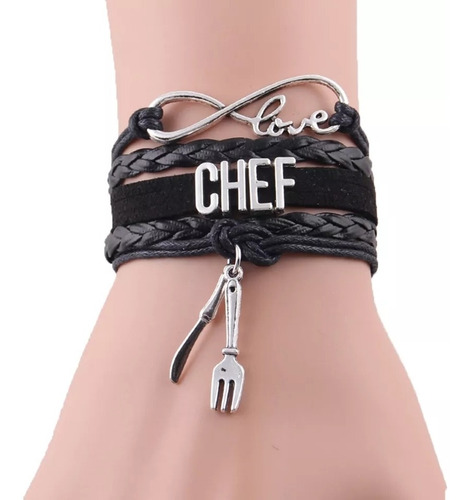 Pulsera Brazalete De Chef Con Cubiertos 