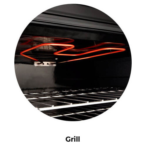 Horno A Gas Longvie H1900xf Con Grill Eléctrico De Empotrar Color Plateado