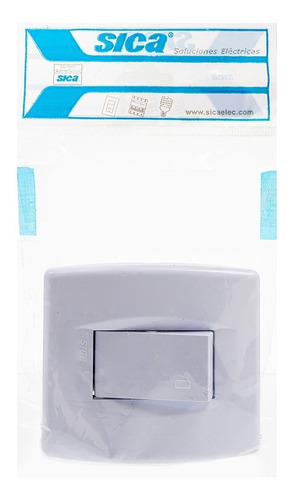 Imagen 4 de 6 de Llave De Luz Sica - 1 Pulsador Mignon - Blanca - Iram
