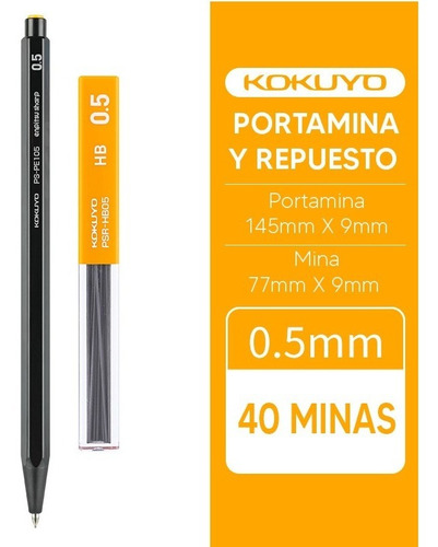 Portamina Kokuyo Sharp 0,3/0,5/0,7/0,9/1,3mm Con Repuesto