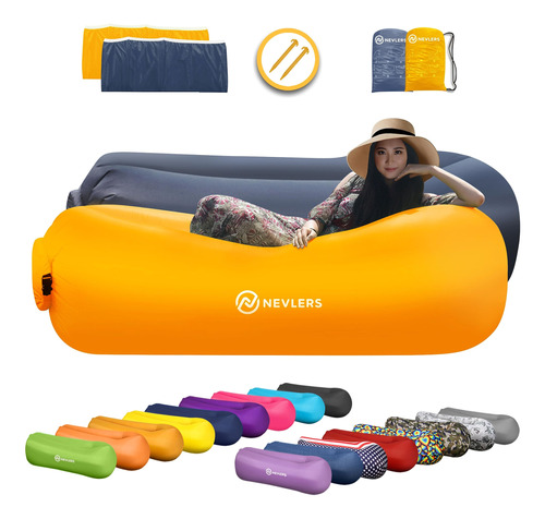 Nevlers Tumbona Inflable - Sofá Inflable Portátil Pa#10 Tdac