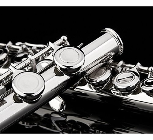 Flauta Glory Closed, Agujero C, Flauta Con Funda, Varilla D. Color Nickel