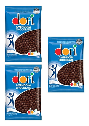 Amendoim Doce Confeitado De Chocolate Saboroso Kit 1500g
