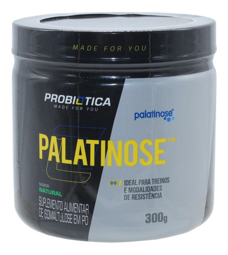 Palatinose Suplemento P/ Treino Resistencia Probiotica 300g Sabor Natural