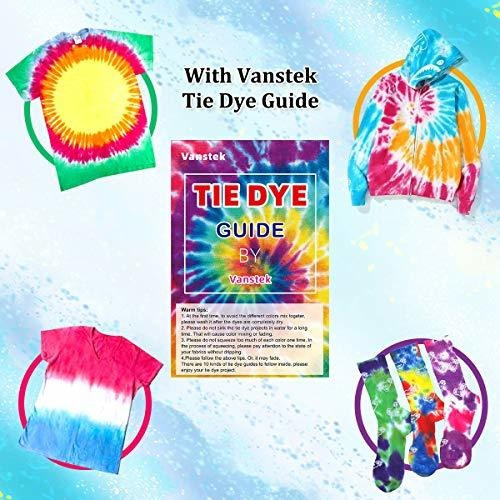 Vanstek Tie Dye Kit 7 Colors Jumbo Size 13.53oz Shirt 71