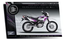 Comprar Calcos Honda Xr 150 Moto Blanca- Violeta- Magenta - Insignia