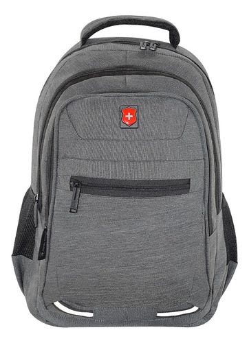 Mochila Royal Swiss® Porta Laptop Hasta 17 Y Organizador Color Gris