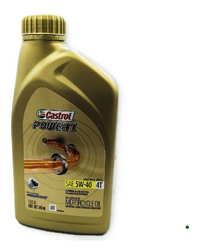 Imagen 2 de 3 de Aceite 4t Castrol Power 5w40 Full Sintetico Moto