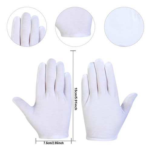 Guantes Blancos Para Niños, Guantes De Algodón Blanco Para N