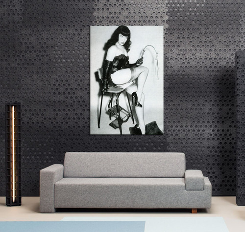 Vinilo Decorativo 20x30cm Bettie Page Diosa Pin Up M7