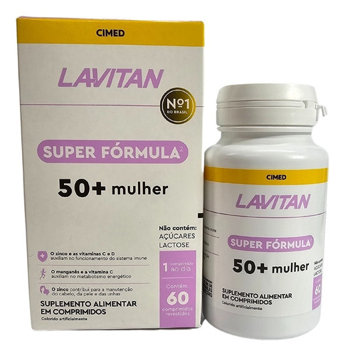 Kit 3 Suplemento Lavitan 50+ Mulher 60 Comprimidos - Cimed Sem Sabor