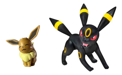 2 Figuras Pokémon Jazwares: Eevee Y Umbreon (sueltas) (Usado)
