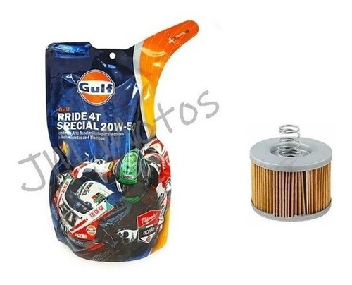 Kit De Service Gulf 20w50 Bajaj Rouser 135 V15 Fz 16 Jm Moto