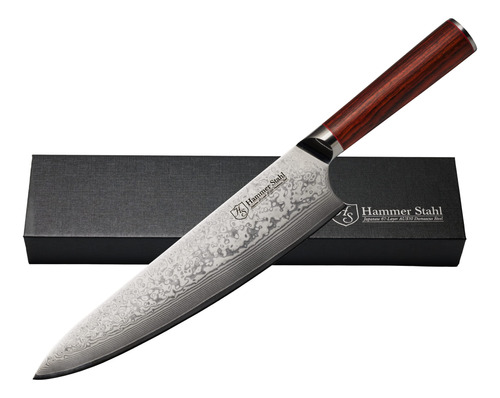 Cuchillo De Chef De 9 Pulgadas Hammer Stahl Damasco Series A