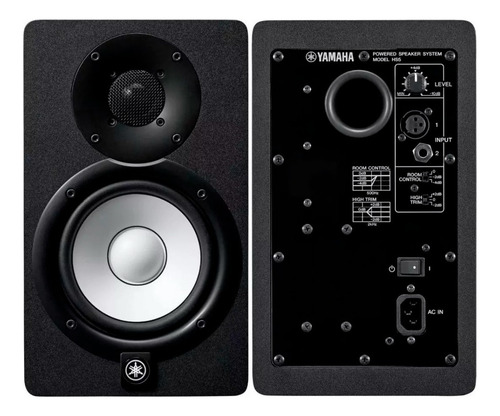 Monitores Estudio Yamaha Hs5 Mp Activos 70 Watts El Par Color Negro