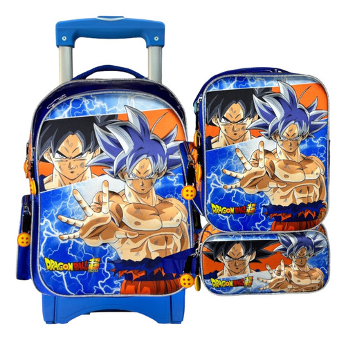 Mochila Dragon Ball Goku Ultra Instinto Lapicera Original