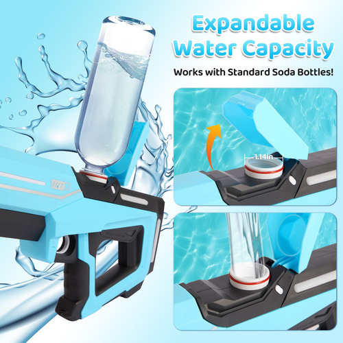 Pistola De Agua Eléctrica Con Succión Automática, Spray De