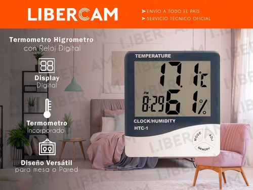 Imagen 3 de 10 de Termometro Higrometro Digital Humedad Temperatura Medidor