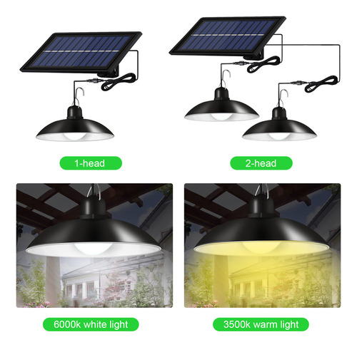 - Lámpara Solar Con Iluminación Regulable Para Patio.