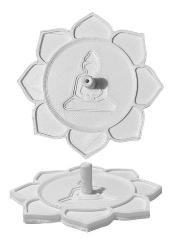 Porta Incenso Flor Lotus Incensário Decoração Branco Buda